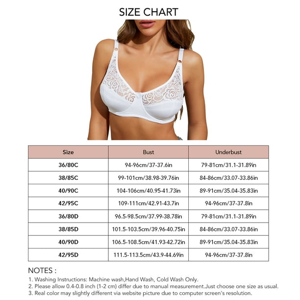 28G White Bralette, Adjustable and Supportive Wireless Bra Fits Hard to  Find Sizes, White Bra, Large Cups, Small Band, Convertible Bralette 