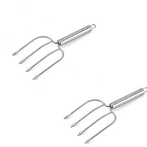 Durable Stainless Steel Turkey Lifters Roasting Forks Serving Set of Two