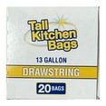 thumbnail image 4 of Basic Kitchen Trash Bags, 13 Gallon, Drawstring, 20 Bags, 4 of 6