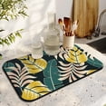 thumbnail image 3 of Jungle Leaves Tropical Dish Drying Mat, Absorbent Diatom Mud Coffee Bar Mat, Leak-Proof Summer Kitchen Counter Pad, 3 of 6