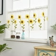 thumbnail image 2 of Cadorn Daisy - Printed Single - Panel Rod - Pocket Short Curtain, 100x50cm, for Kitchen/Bathroom, 2 of 9