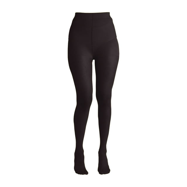 Couture® Collants Opaques à Toucher Velours pour Femmes, Noir, 1 Unité
