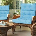 thumbnail image 7 of High Back Chair Cushions Set of 2, Adirondack Chair Cushion with Waterproof, Rocking Chair Cushion for Outdoor Patio, Garden Porch 45”x 22”x 4(blue sky）, 7 of 7