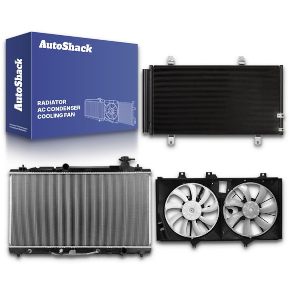 AutoShack Radiator, A/C Condenser & Radiator Cooling Fan Assembly Compatible with Lexus, ES350 2007-2011, FWD V6 3.5L