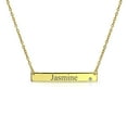 thumbnail image 2 of Bling Jewelry Womens Inspirational Flat Bar Name Pendant Necklace 14K Gold Plated with Birthstone, 2 of 6