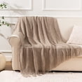 thumbnail image 1 of Knit Diamond Pattern Decorative Throw Blanket for Couch Chair Sofa Home Decor (Beige, 50"x60"), 1 of 7