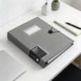 thumbnail image 1 of A4 30 Pockets 60 Sides Expanding Document Folder with Snap Closure Transparent Plastic Envelopes Display Holder, 1 of 6