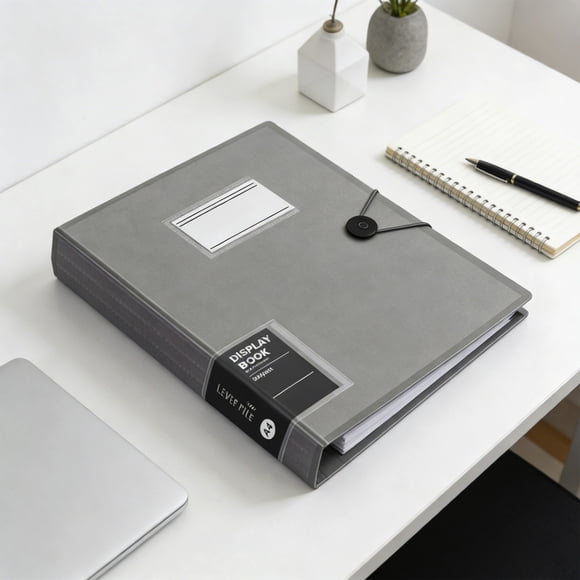 A4 30 Pockets 60 Sides Expanding Document Folder with Snap Closure Transparent Plastic Envelopes Display Holder