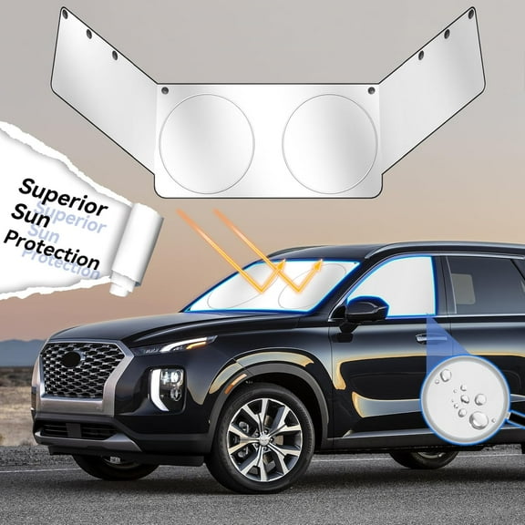 Windshield Sun Shade for Car Windshield,Front and Side Window Shades,Sun Visor Blocker Heat and UV Rays,Automotive Accessories Protector (Large(63x 34 inches))