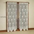 thumbnail image 2 of Vintage Hand-Cut Floral Garland Lace Window Treatment Set, Ivory, 2-84L Curtain Panels, 2 of 5