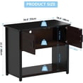 thumbnail image 2 of Urban Deco Fish Tank Stand Heavy Duty Metal Aquarium Stand with Cabinet for Fish Tank Accessories Storage, Black, 2 of 6