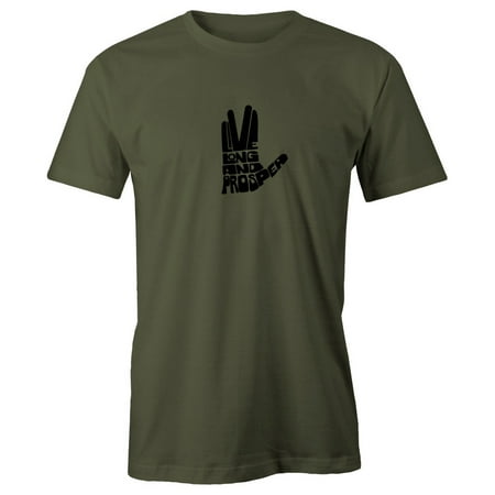 grab a smile live long and prosper hand with text adult 100% cotton
