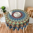 thumbnail image 7 of Mandala Round Tablecloth 60 Inch Waterproof Rustic Colorful Boho Tablecloths Fabric Farmhouse Table Cloth Decorative for Picnic Party Holiday Home Indoor Outdoor, 7 of 7