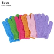 8pcs Bathing Exfoliating Gloves Shower Scrubber Dead Skin Remover Body Skin Scrub Exfoliator Gloves