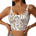 thumbnail image 2 of Lsque Floral Printed Women'S Sports Bra, Compression, Moisture Wicking, High-Impact Sports Bra For Women,Supportive sports bra-Large, 2 of 9