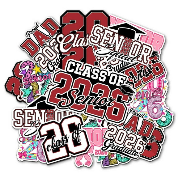 10PCS Senior 2026 Sticker 3IN, Cute Girly High School Sticker for Student 2026 Senior Stickers Graduation Class of 2026 Gift College Student Decoration for Laptop Bottle Tablet