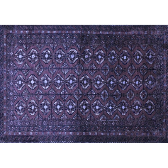 Ahgly Company Indoor Rectangle Southwestern Blue Country Area Rugs, 6' x 9'