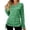 Green, variant on TIANZEN Women's Solid Color Long Sleeved V Neck Ruffled Loose T Shirt Top For /Summer Womens Athletic Wear