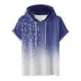 thumbnail image 2 of Qiopertar Liquidation à Moins de 5$ T-Shirt à Manches Courtes à Capuche Col Rond Impression Numérique pour Hommes en Liquidation, 2 of 5