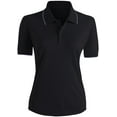thumbnail image 1 of CLOVERY Women's Sportswear 2-Button Placket Polo Short Sleeve Shirt (S-3XL), 1 of 5