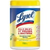 Lysol Lemon/Lime Blossom Wipes - Lemon, Lime Blossom - 8" x 7" - White - Perfumed, Bleach-free, Alcohol-free, Disinfectant, Anti-bacterial, Pre-moistened - For Multipurpose - 110 Sheets Per Canister -