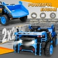 thumbnail image 3 of Joyracer 24V Ride on Toys w/ Remote Control, 2 Seater 800W Ride on Dump Truck, Electric Powered Ride on w/ Dump Bed, 3 Speeds, Shovel, Bluetooth/Music, Gift for Kids, Blue, 3 of 10