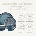 thumbnail image 2 of over&back Dinnerware Set - Stoneware Dish Set with Dinner Plates, Salad Plates, Soup Bowls, Mugs - 16-Piece All-Occasion Place Settings - Medallion | Teal, 2 of 10