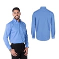 thumbnail image 2 of Camisa de Gabardina Manga Larga para Caballero, Color Azul Francia, Talla Grande, 50% Algodón y 50% Poliéster. Yazbek C0607, 2 of 3