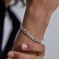 thumbnail image 2 of Men’s Silver Bracelet Set – Stainless Steel Cuban Link & Rope Chain, Adjustable Waterproof Jewelry for Men, 2 of 10
