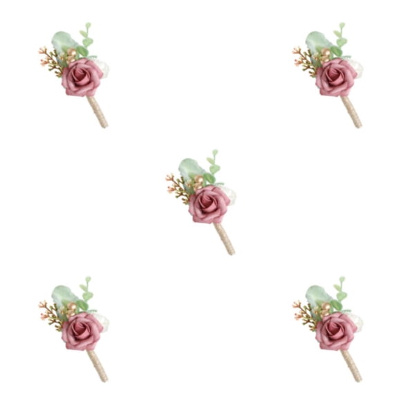 Boutonniere de novio artificial Qarigey Marrón Type2 NO2