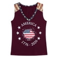 thumbnail image 4 of OSOLU Tank Tops For Women Sleeveless V Neck 4Th Of July Shirts 250 Years Anniversary United States of America Top, 4 of 4