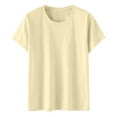 thumbnail image 3 of CHGBMOK Womens T Shirt Summer Tops Short Sleeve Crew Neck Tee Tops Plus Size, 3 of 5