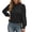 Black, variant on Womens Dressy Blouses Crew Neck Fashion Spring Tops Long Sleeve Solid Color Business Shirts