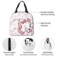 thumbnail image 4 of Sleek Pink Bow Graphic Lunch Tote Insulated Lunch Box Unisex Adult Reusable Cooler Warm Meal Prep Bag, 4 of 6