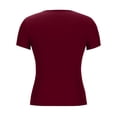 thumbnail image 6 of hotojiny Going out Tops for Women V Neck Lace up Trendy Outfit Slim Fit Fashion Short Sleeve Summer Clothes S-2XL, 6 of 7