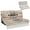 Joyful Camper Wood, variant on Psesaysky Joyful Camper Jackknife Sofa Bed Cover, 2 Piece Stretchable RV Couch Covers, Machine Washable for RV Fold Out Sofa and Travel Trips Interior