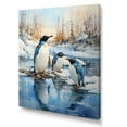 thumbnail image 2 of Designart "Elegance Amidst The Antarctic Penguins II" Penguin Wall Art Prints, 2 of 7