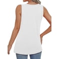 thumbnail image 3 of MOSHU 3 Pack Tank Tops for Women V Neck Sleeveless Women Shirts Flowy Loose Fit Tops Summer Outfits, 3 of 8