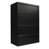 Alera 4 Drawers Lateral Lockable Filing Cabinet, Black