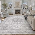 thumbnail image 3 of BERTHMEER 9'x12' Area Rugs for Living Room Rugs for Bedroom Gray Vintage Non Slip Washable Large Farmhouse Office Dining Room Oriental Traditional Distressed Carpets, 3 of 8