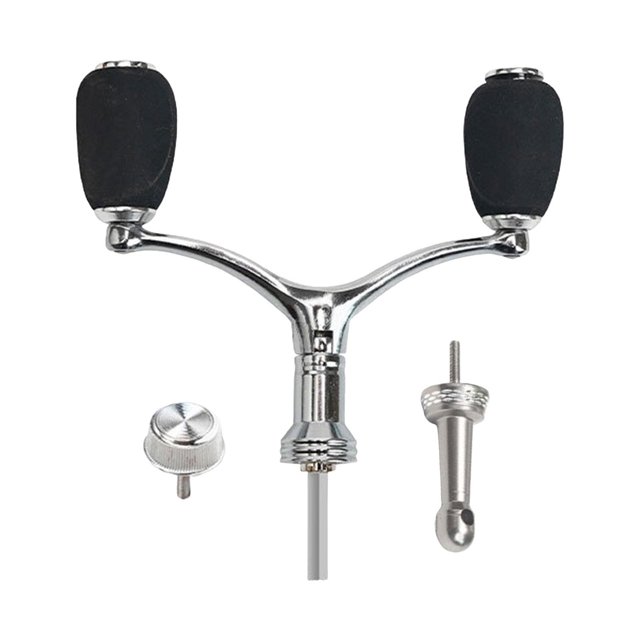 Fishing Reel Handle Crank Arm Portable Rocker Full Metal High Speed Double Sided Balance Rod