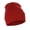Red, variant on Classic Plain Cuffed Beanie Winter Knit Hat Skully Cap, Unisex Toboggan Hat