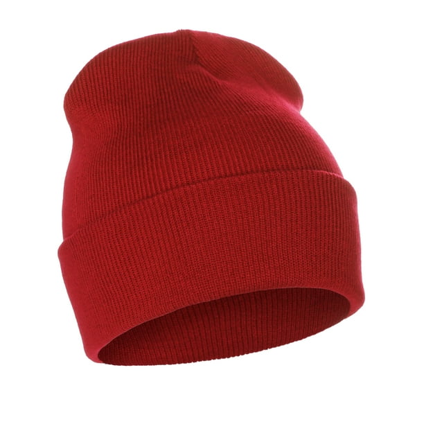 Classic Plain Cuffed Beanie Winter Knit Hat Skully Cap, Unisex Toboggan