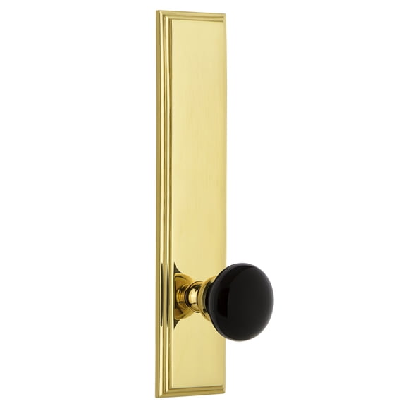 Grandeur Carcov_Tp_Prv_234_Rh Carre Solid Brass Tall Plate Right Handed Privacy Door Knob
