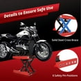 thumbnail image 5 of Motorcycle Lifter, 1100 lbs Motorcycle Steel Scissor Lift Jack with Wide Deck, Safety Pins, Center Lifting Crank Bracket, Thickened Rubber Cushion for Motorcycles, ATVs, Dirt Bikes, Touring Cruisers, 5 of 7