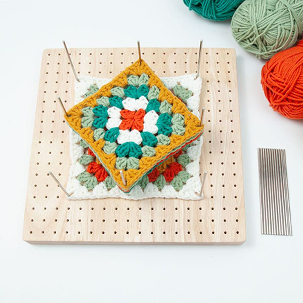 Wooden Crochet Blocking Board Kit with Stainless Steel Rod Pins Granny  Square Crochet Board For Knitting Sewing DIY Crafting - AliExpress