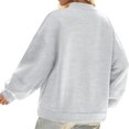 thumbnail image 3 of Lanrern Sleeve Solid Color Women Zipper Up Bomber Jacket Coat, 3 of 6