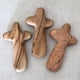 thumbnail image 3 of Conjunto de 3 Cruces de Confort de Madera de Olivo (4.1"), 3 of 3