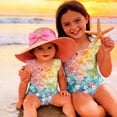 thumbnail image 4 of Abcomgle Swimsuit for Girls 7-8 Ruffled Stretchy One Piece Girls Swimsuit Cute Floral Print Swimwear for Girls, 4 of 7