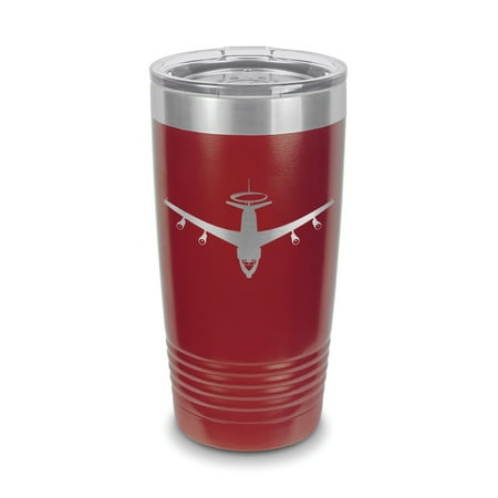 

E-3 Sentry AWACS Tumbler 20 oz - Laser Engraved w/ Clear Lid - Polar Camel - Stainless Steel - Vacuum Insulated - Double Walled - Travel Mug - e3 early warning aircraft v2